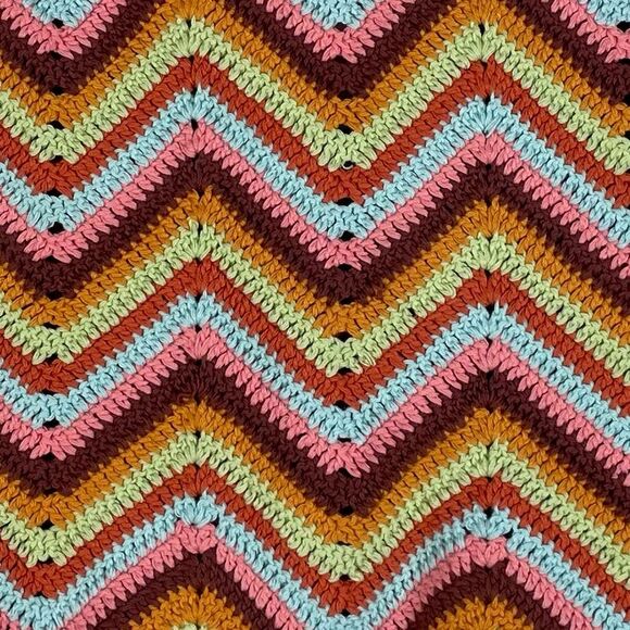 Forever 21 Crochet Chevron Sleeveless Cotton Crop Top Size Medium NEW‎ Festival - Picture 5 of 11